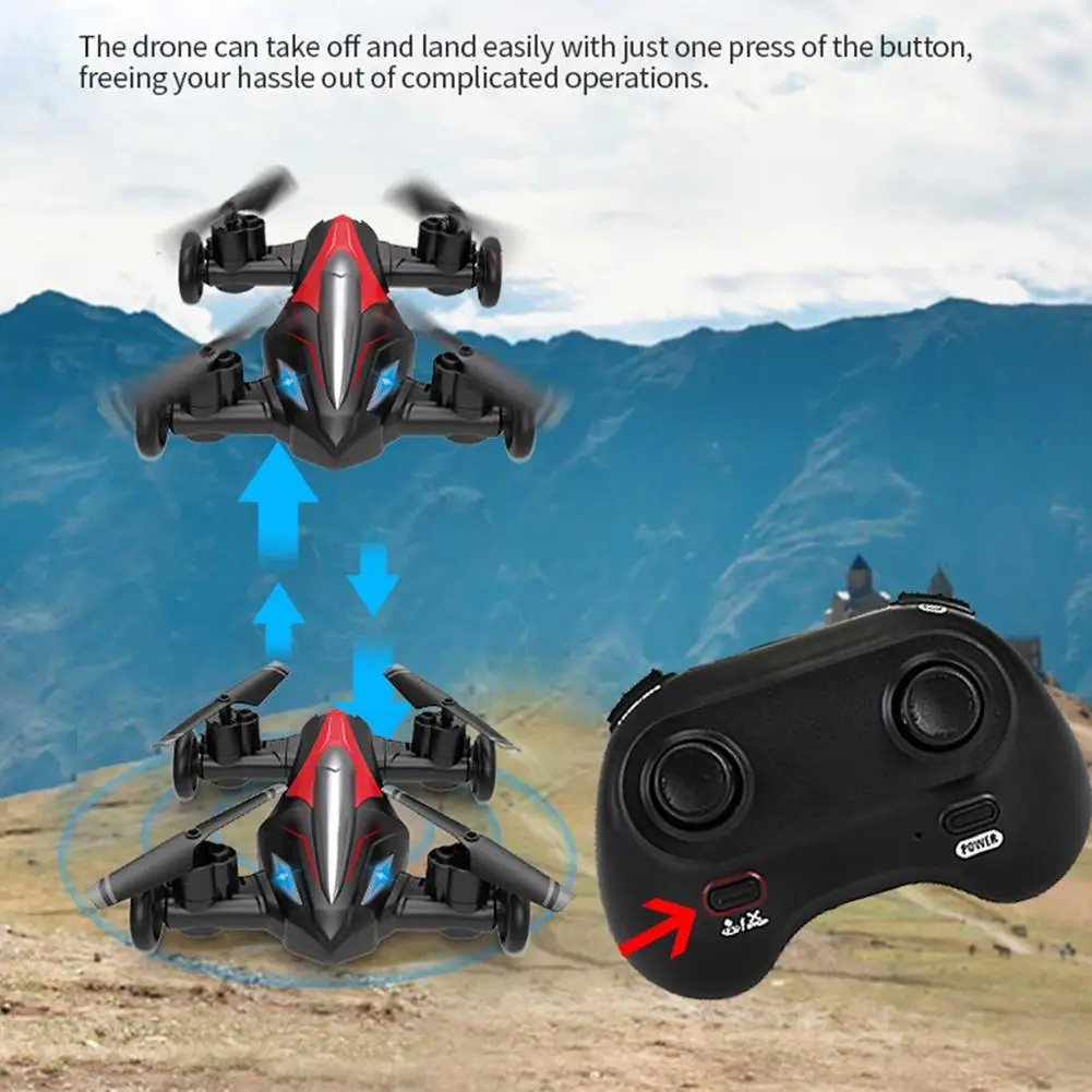 New D85 2-in-1Drone Air-Ground Flying Car 2.4G Land-Air Dual Mode Racing Mini Drone Professional RC Car Quadcopter Drones Toys rc airplane camera wireless