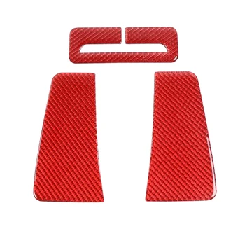 

for Dodge Challenger 2015-2020 Car Carbon Fiber Seat Belt Panel Sticker Frame Interior Cover Trim Accessories