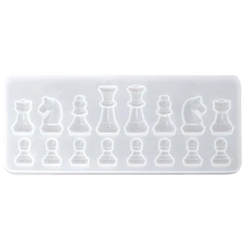 

International Chess Shape Silicone Mold Diy Clay Uv Epoxy Resin Mold Pendant Molds For Jewelry