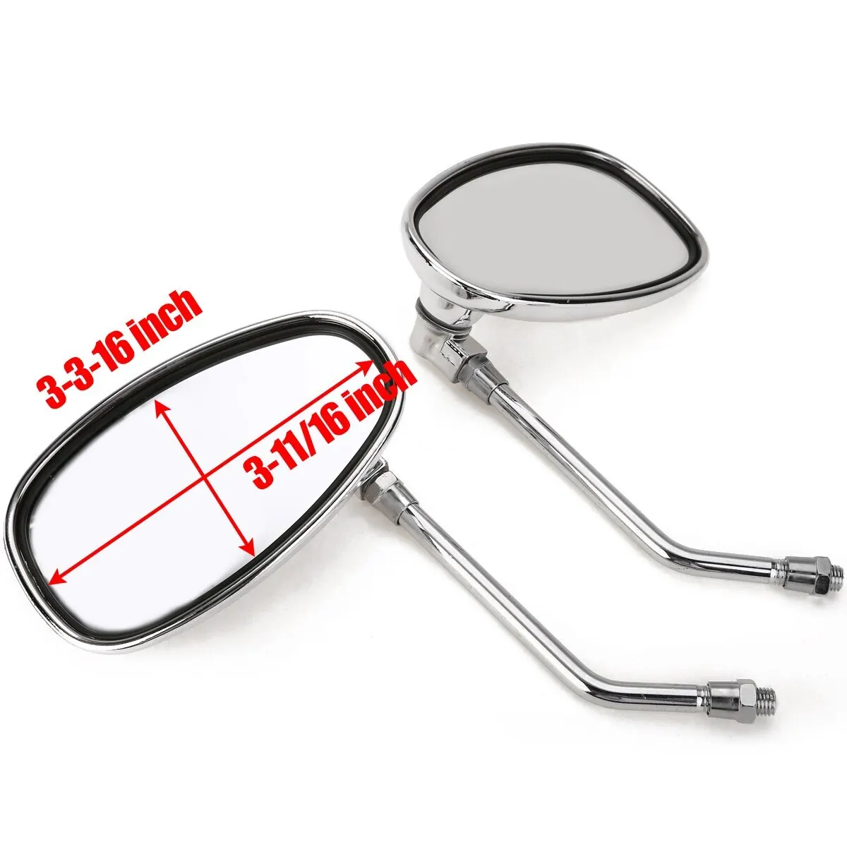 1pair Rearview Side Mirrors Chrome Aluminum Stem For Suzuki Intruder Volusia VS VL 700 750 800 1400 1500