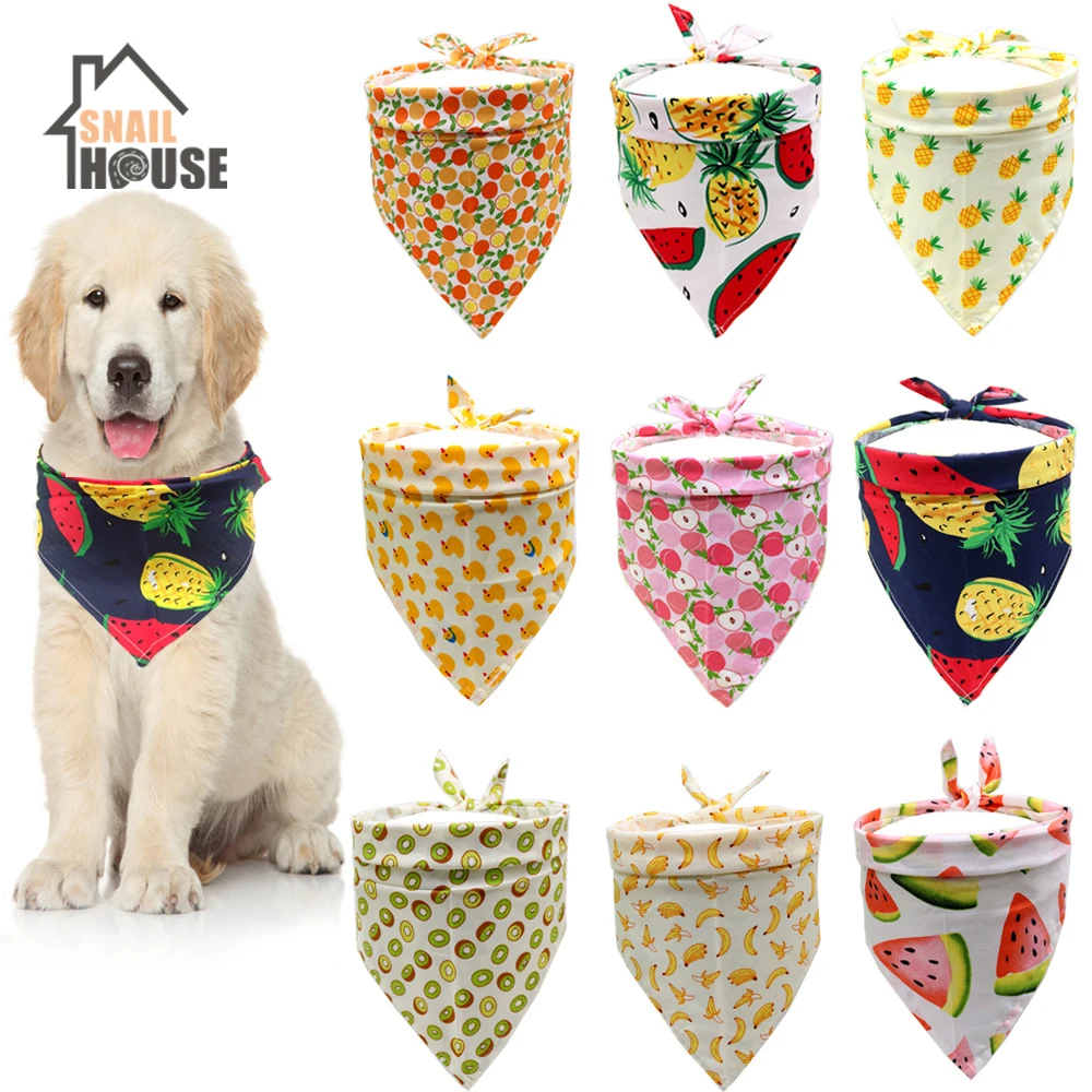 

Snailhouse Cat Dog Triangle Scarf Fruit Pet Scarf Saliva Towel Watermelon Bibs Kerchief Accessories For Small Medium Large Dogs