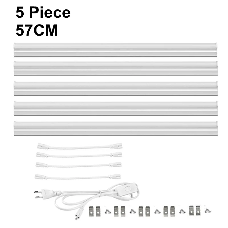 5pcs 10W Светодиодный светильник для бара 6 Вт 10 Вт T5 светодиодный светильник для кухонного шкафа алюминиевый 29 см 57 см светодиодный энергосберегающий светодиодный светильник с жесткой полосой - Испускаемый цвет: 5pcs 10W