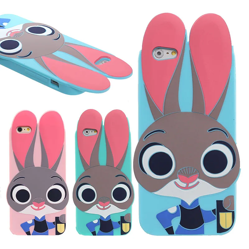 Zootopia Hot sale high quality silicon Case back Cover skin for iPhone 5 5S SE 6 6s plus Protective shell Judy Bunnies Minnie |