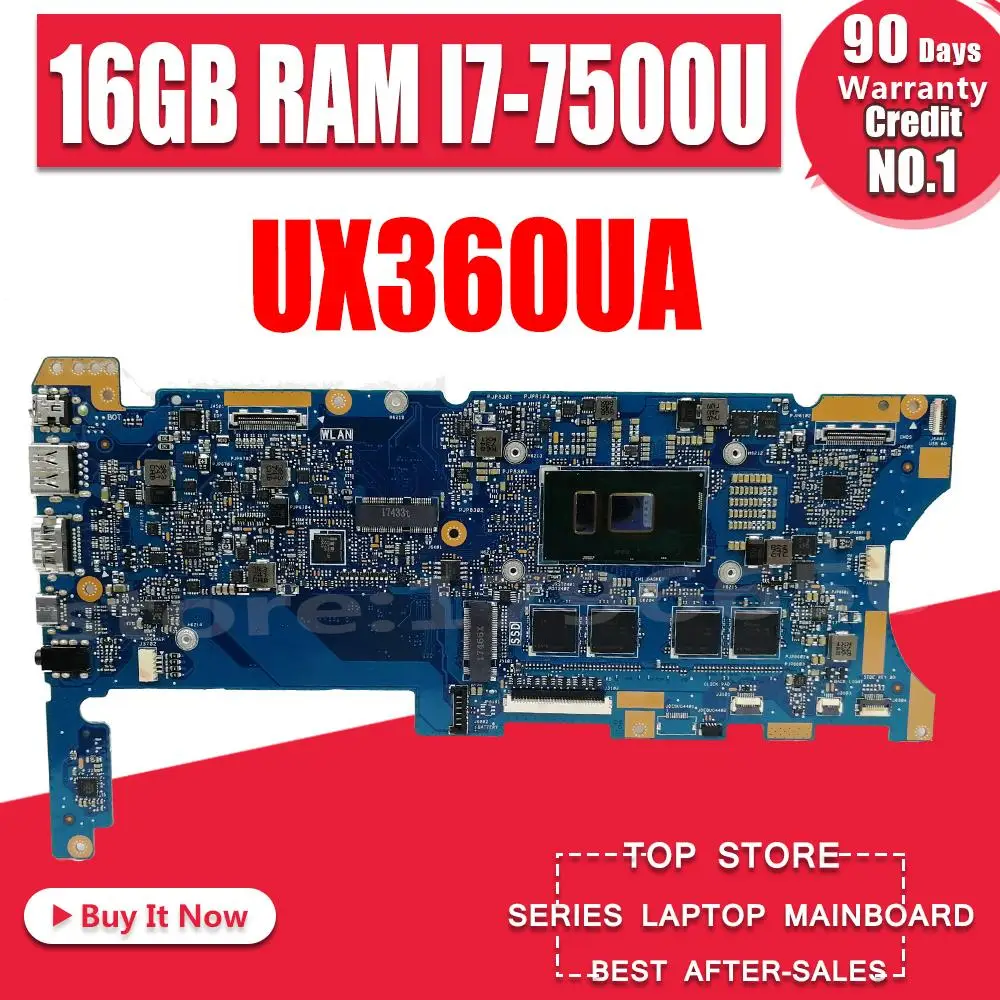 Akemy лучшая конфигурация материнская плата для ноутбука ASUS UX360UAK UX360UA UX360U материнская плата 60NB0C00-MB8000 16 Гб ОЗУ I7-7500 процессор