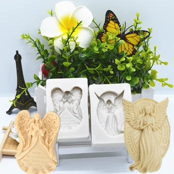 

2 Kind of angel styles Resin mold cake chocolate lace decoration DIY dessert candy fondant Silicone mold kitchen baking tools
