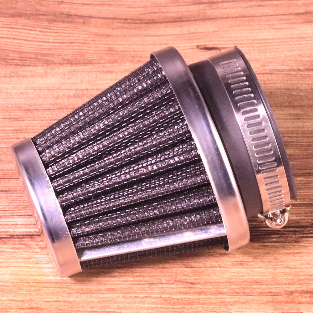1Pc New Stainless Steel  Mushroom Head Filter Motorcycle Chopper ATV Scooter Cone Air Cleaner Intake Filter 38 48 52mm (7)