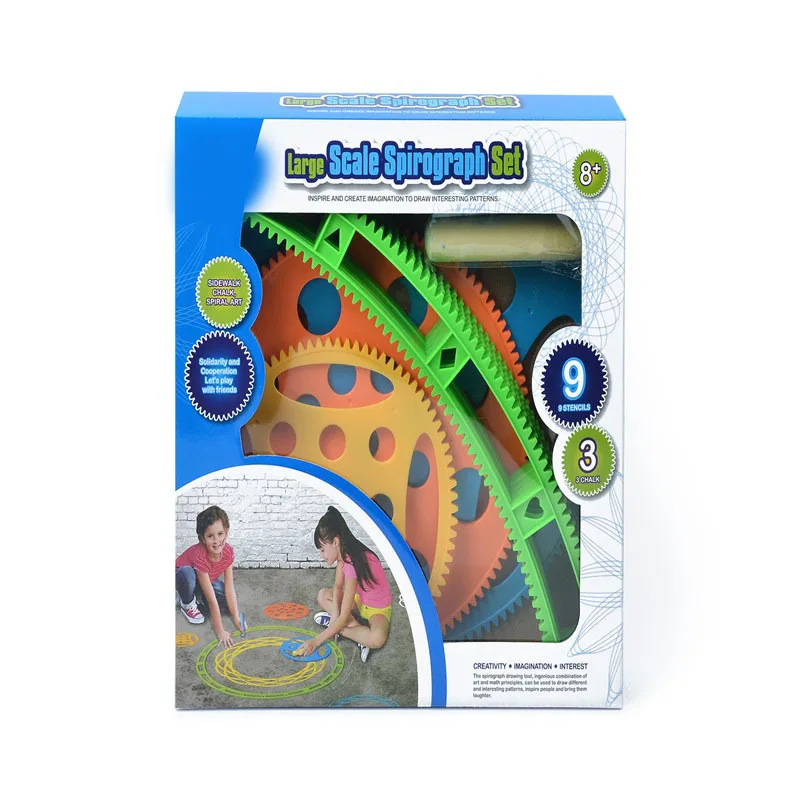 

Children Fine Art Spirograph Painted Template Ruler Educational Teaching Stationery Flowers Curve Planning Figure Graffiti Suit