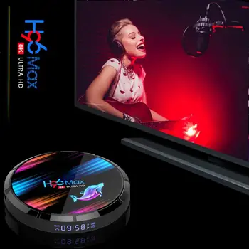 

ALLOYSEED Media Player WIFI Set Top Box Excellent Craftsmanship Well Durability Max Android 9.0 4GB 32GB with IR Remote Control