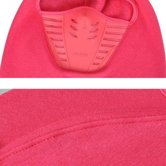 Warm Full Face Mask Cover with Breathable Mesh Silicone Panel Winter Fleece Neck for Adults SAL99