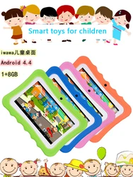 Q7 HD écran 7 pouces 1 + 8G Quad Core tablette enfants Android 4.4 wifi bluetooth lecteur haut parleur enfants Puzzle apprentissage tablette 