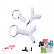 Многоцветный 3,5 мм двойной разъем адаптер для наушников для Samsumg для iPhone mp3-плеер наушники сплиттер адаптер