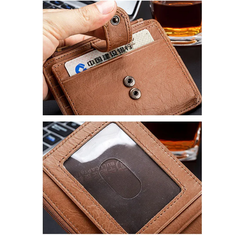 Genuine Leather Men Card Holder Unisex Credit Card Holder ID Rfid Blocking Fashion Business Cardholder Case for Bank Cards