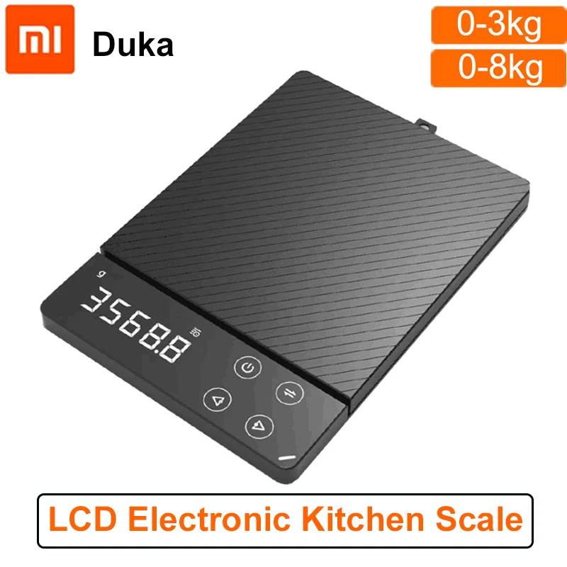 Бытовые цифровые электронные весы Xiaomi DUKA ATuMan ES1 0-8 кг многофункциональные пищевые