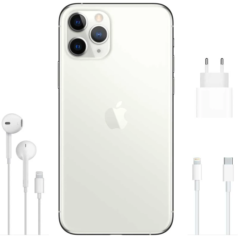 Смартфон Apple iPhone 11 Pro MWCE2RU/A 512Gb серебристый 3G 4G 1Sim 5.8" OLED 1125x2436 iOS 13 12Mpi