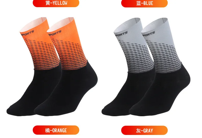 Новые мужские и женские противоскользящие носки для велоспорта встроенный джойстик велосипедные носки велосипедные спортивные Компрессионные носки для бега