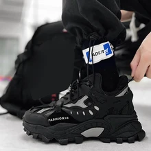 

Luxury Men Sneakers Breathable Outdoor Walking Running Chunky Sports Shoes Thick Sole Male Platform Casual Footwear Hot Sale