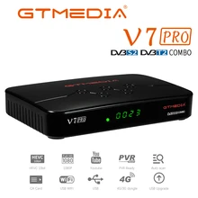 2021 gtmedia v7 pro dvb s/s2/s2x/t/t2 satélite terrestre combinação hevc 10bit decodificador apoio albertis tivusat ca cartão para itália