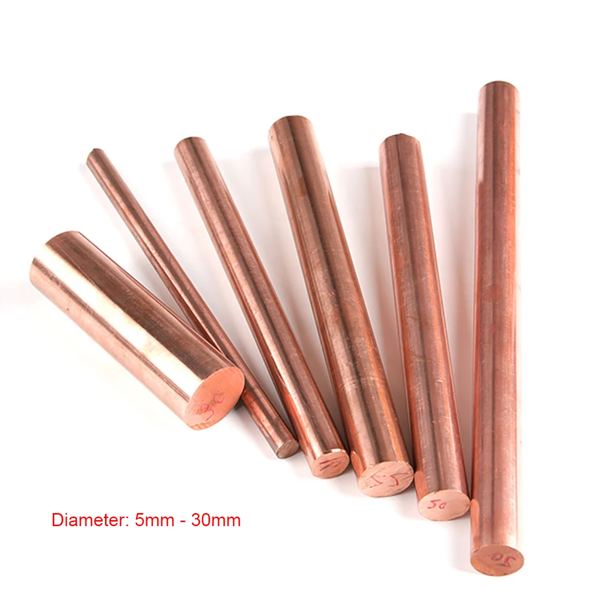 5X Solid Round Copper Rods Bar Cylinder 3mm Diameter Length 100mm Metalworking 
