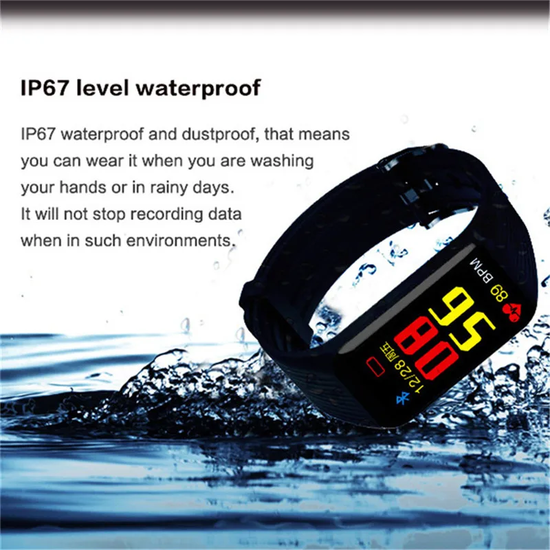 Smart watch BINSSAW Bluetooth  Heart Rate Monitor smart Bracelet Blood Pressure Sport Watch Man for IOS Android  Blood Oxygen