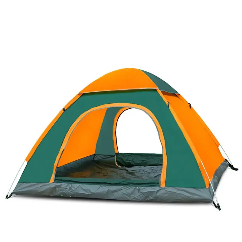 Анти-УФ складной автоматический всплывающий Открытый Сверхлегкий укрытия от солнца кемпинг палатка альпинизма палатки портативный водонепроницаемый туристический тент - Цвет: Оранжевый