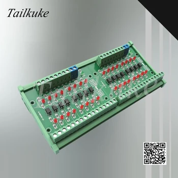 

16-channel PLC Optocoupler Conversion Module Signal Level Conversion Board 3.3V Conversion 24V NPN Output Board