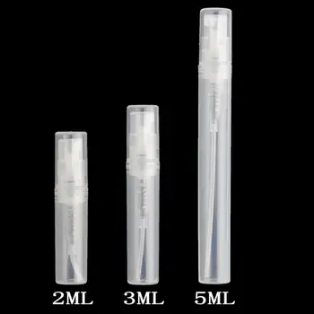 

New Fashion 10 Pcs 2ML 3ML 5ML Portable Spray Bottle Empty Perfume Atomizer Mini Test Tube Bottle Clear Vials