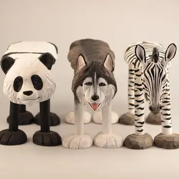 

New Pure Solid Wood Hand-carved Medium Baby Animal Bench Children's Low Stool Solid Wood Bench Home Stool