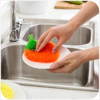 

Strawberry Crochet Dish Washing Scrubber Net Cloth Scrubber Durable Cleaning Brush Sponge Scouring Pad Stocking Stuffers 1PC