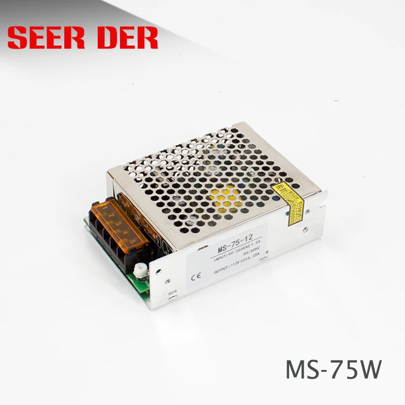 

Mini smps MS-75W single output 110V /220V 24VDC 3A switching power supply 75W 24 Volt ac dc power