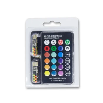 

1 set *2V New T10 RGB COB 12SMD Broadband Light Seven colors Flash Lamp Multi-mode Vehicle Driving Lamp T10-COB-12SMD