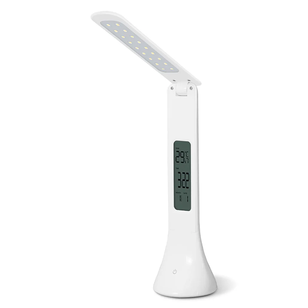 Najtaniej 2019nowa lampa biurkowa led składana ściemniająca dotykowa lampa stołowa z kalendarzem budzik z termometrem lampa stołowa lampki nocne