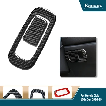 

Car styling Carbon Fiber 3D Sticker of Car interior Car Center console storage box switch Cover for Honda Civic 10th 2016-2019