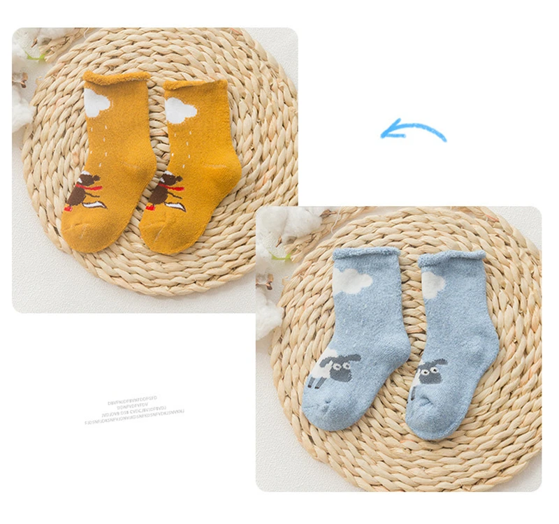5 пар/компл. Носки для новорожденных детей зимний теплый для маленьких мальчиков носки для девочек, носки для малышей, хлопковые носочки для девочки для Kids meia infantil