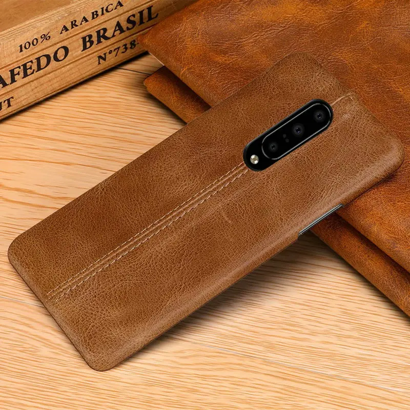 Oneplus 7 Pro Чехол для Oneplus7 Pro натуральная кожа задняя крышка Oneplus 6 T Oneplus6 T настоящий кожаный бампер чехол Oneplus 6 Funda