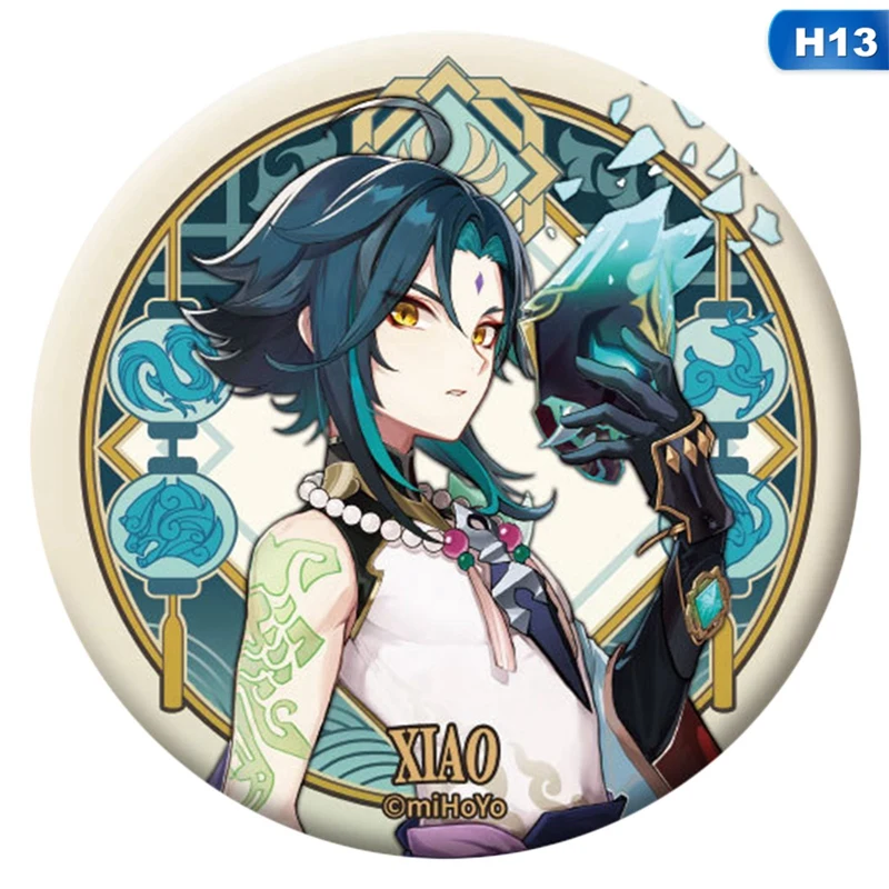 Free Shipping 58mm Online Game Genshin Impact Brooch Pin Cosplay Badge Accessories For Clothes Backpack Decoration gift