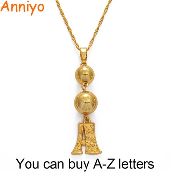 

Anniyo A-Z Letters Beads Pendant and Necklaces Initial Alphabet Necklace Hawaii Guam Micronesia African Jewelry #230206