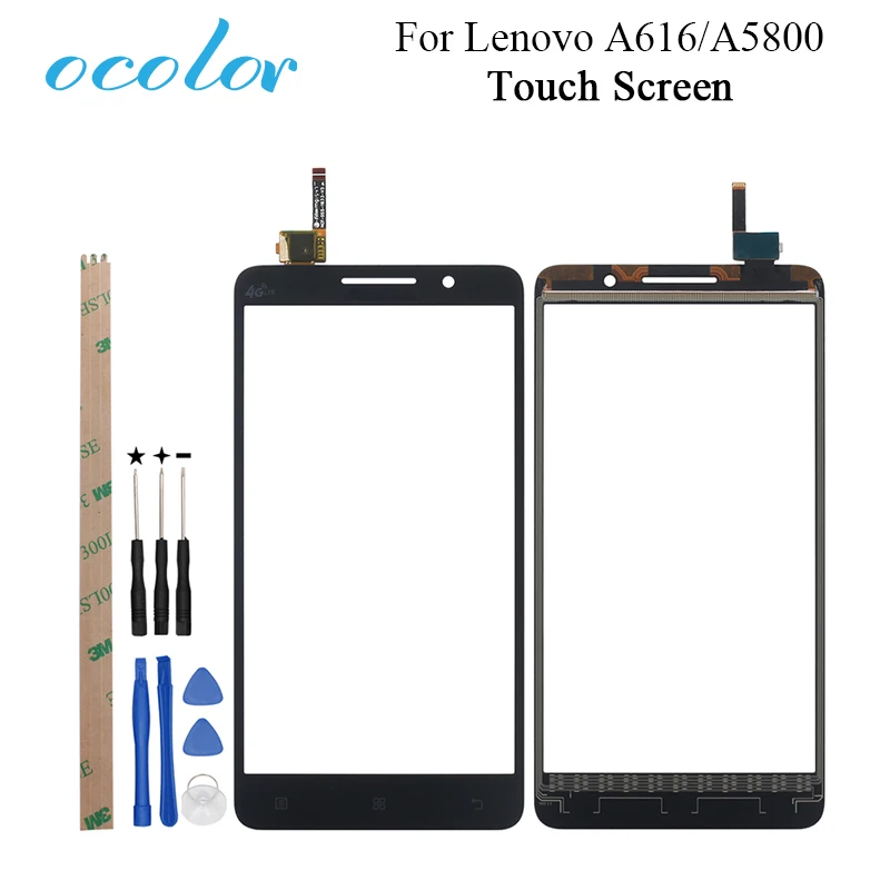 Ocolor для lenovo A616 A5800 сенсорный экран дигитайзер 5,5 ''сенсорная панель стекло сенсор телефон аксессуары с инструментами+ клей