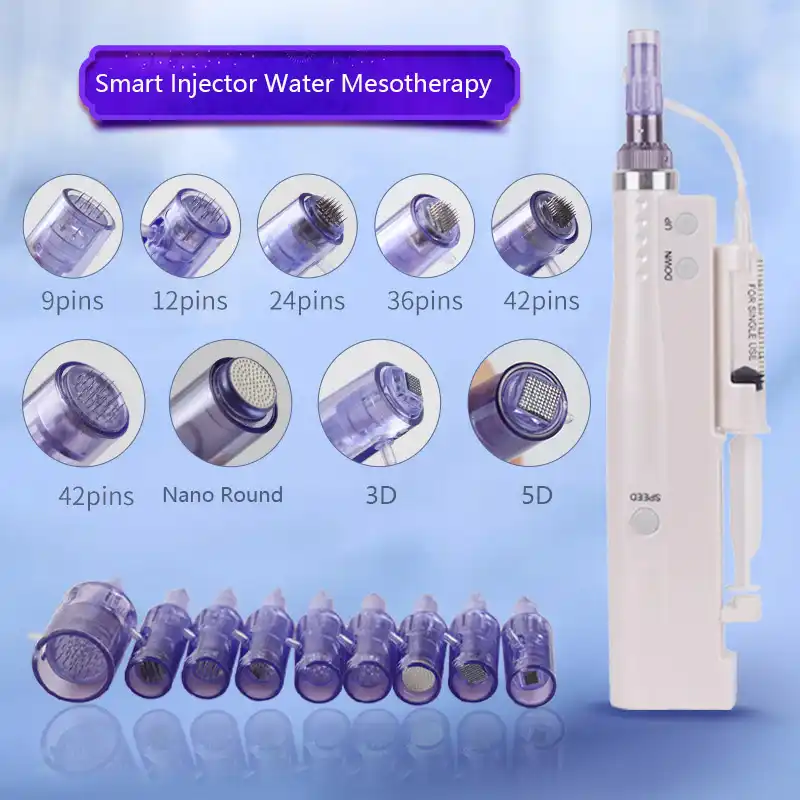 نانو ميزوثيرابي قلم ميكرونيدل حاقن هيدرا ديرما بن 2 في 1 حاقن ذكي محمول آلة معالجة الوجه Derma Roller Aliexpress