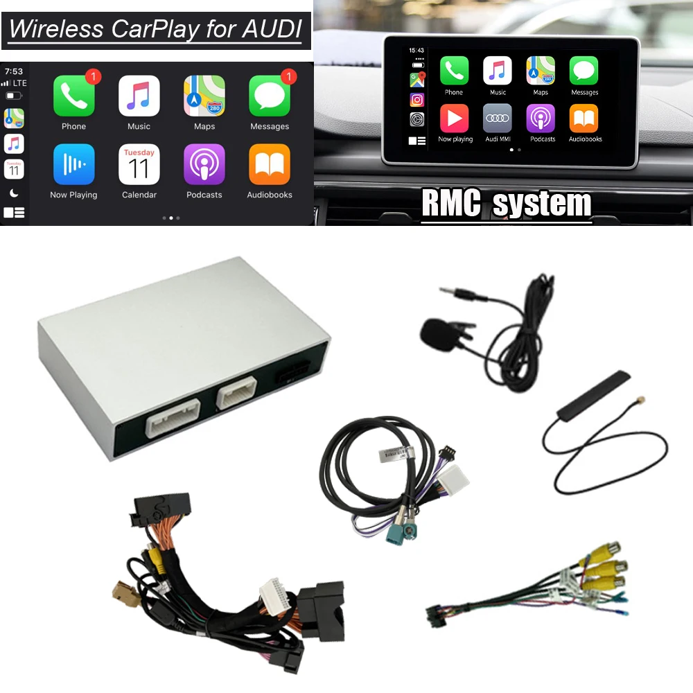 

Беспроводной CarPlay Android Box для Audi A6/A7(12-16) RMC System CarPlay позволяет безопасно использовать функции iPhone во время вождения