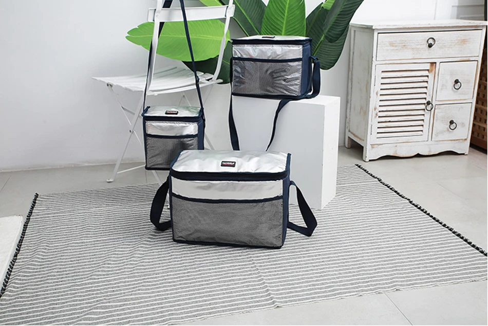 Модная сумка для пикника на открытом воздухе, переносная водонепроницаемая сумка-тоут с изоляцией, Термосумка-холодильник для еды, Студенческая простая Женская утолщенная коробка