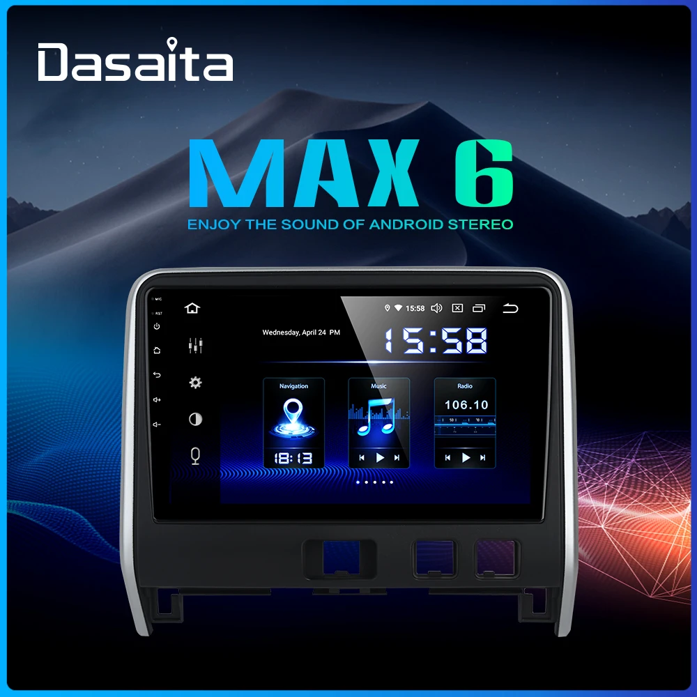 

Dasaita 10.2" IPS Touch Screen Car Android 9.0 Radio 1 din For Nissan Serena C27 GPS Navigator Bluetooth MP3 64G ROM MAX6