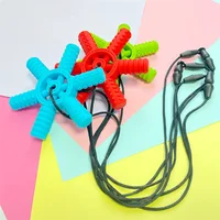 1PCS Baby Teether Sensual Chew Creative Pendant Necklace Molar Stick Sensory Pandent Toy Therapy Tools for Autism 2