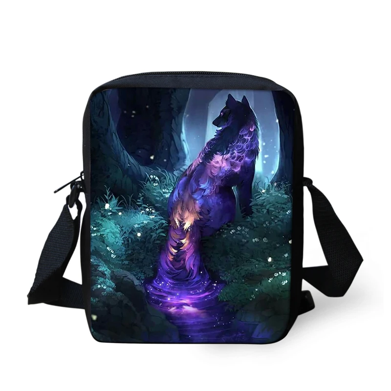 Thikin Galaxy Pattern Planet Shoulder Messenger Bag Crossbody Phone Bag for Boys Phone Bag Shopping Bags Mochila Infantil