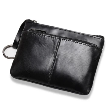 

NEW Genuine Leather Short Coin Purse Small Vintage Small Change Wallets Women&men Brand Rfid Blocking Designer Coin Hand Bags