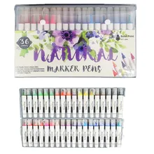 12/24/36/48 художественный маркер акварель кисти ручки, файнлайнер, двойной наконечник кисть ручки для рисования раскраски манга каллиграфия Маркер ручки