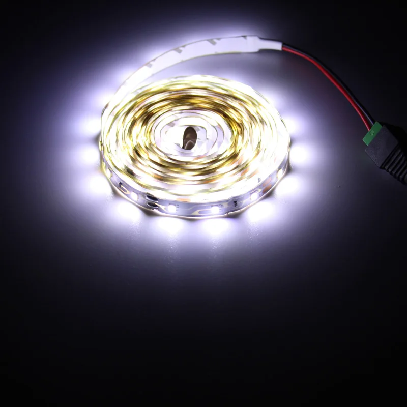 Светодиодный светильник SMD2835 Водонепроницаемая 12V 5M гибкая лента теплый белый синий зеленый красный неоновый светильник - Испускаемый цвет: Белый