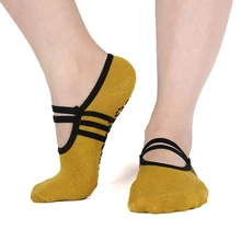 Носки для йоги для женщин, быстросохнущие силиконовые Нескользящие ручки в горошек для пилатеса, чистый Барр, балетные танцевальные Тапочки, босиком носки для тренировки