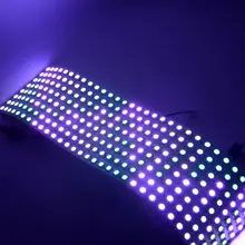 WS2812B 8x32 цифровая Гибкая Пиксельная панель светодиодного модуля 8*32 Матрица экрана Neopixel WS2812 IC Индивидуально Адресуемая DC5V IP30