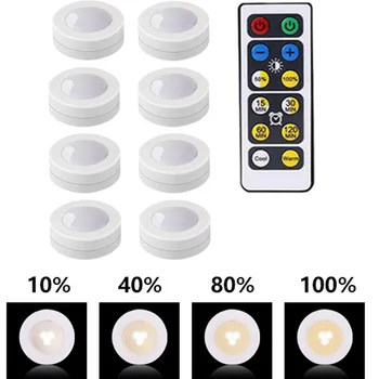 

2020 Under Cabinet Light Wireless Dimmable Touch Sensor LED Night Lamps Battery Power Remote Control Suitable for Kitchen Stair