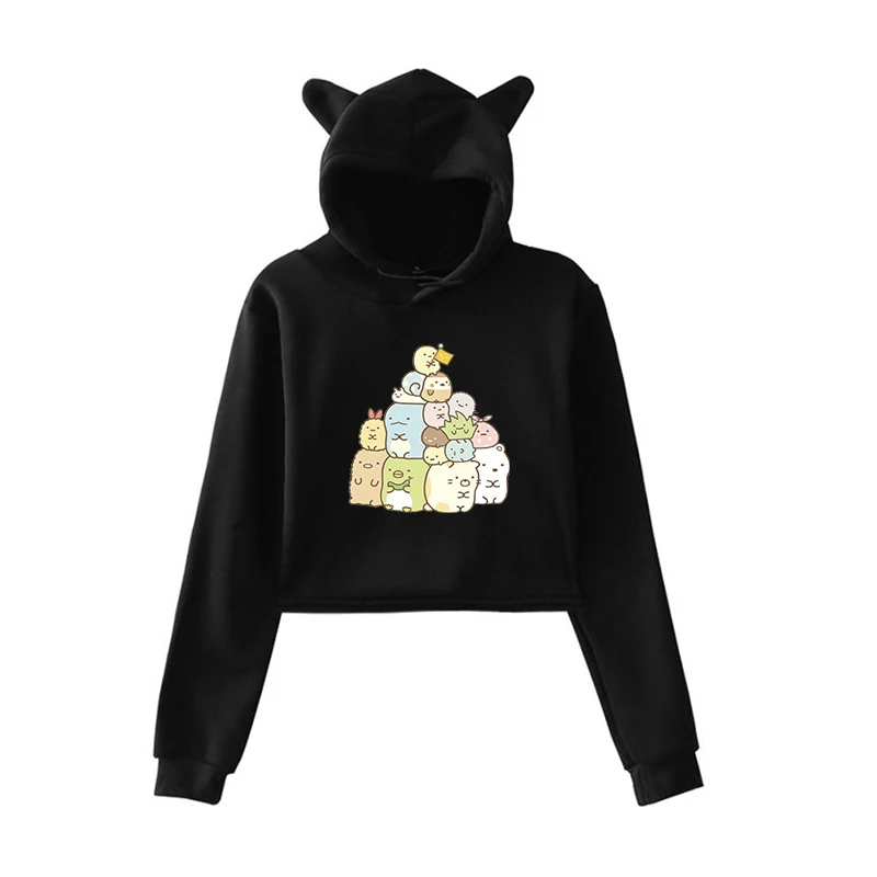 

New Sumikko Print Woman Hoodies Teenager Girl Autumn Winter Long Sleeve hoody Ladies Sweatshirts Dropshipping Harajuku Tops